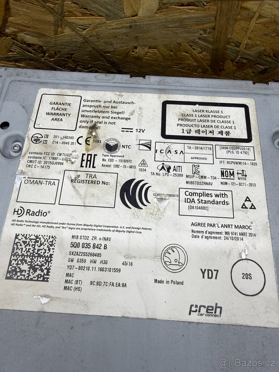 Autoradio Skoda Octavia 3 + jednotka - 3