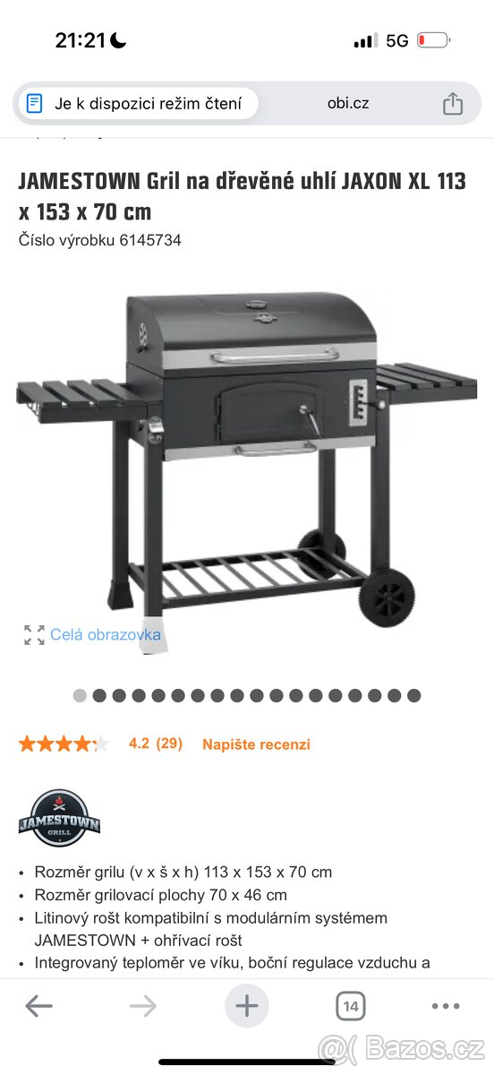 Zahradní gril na uhlí - 3