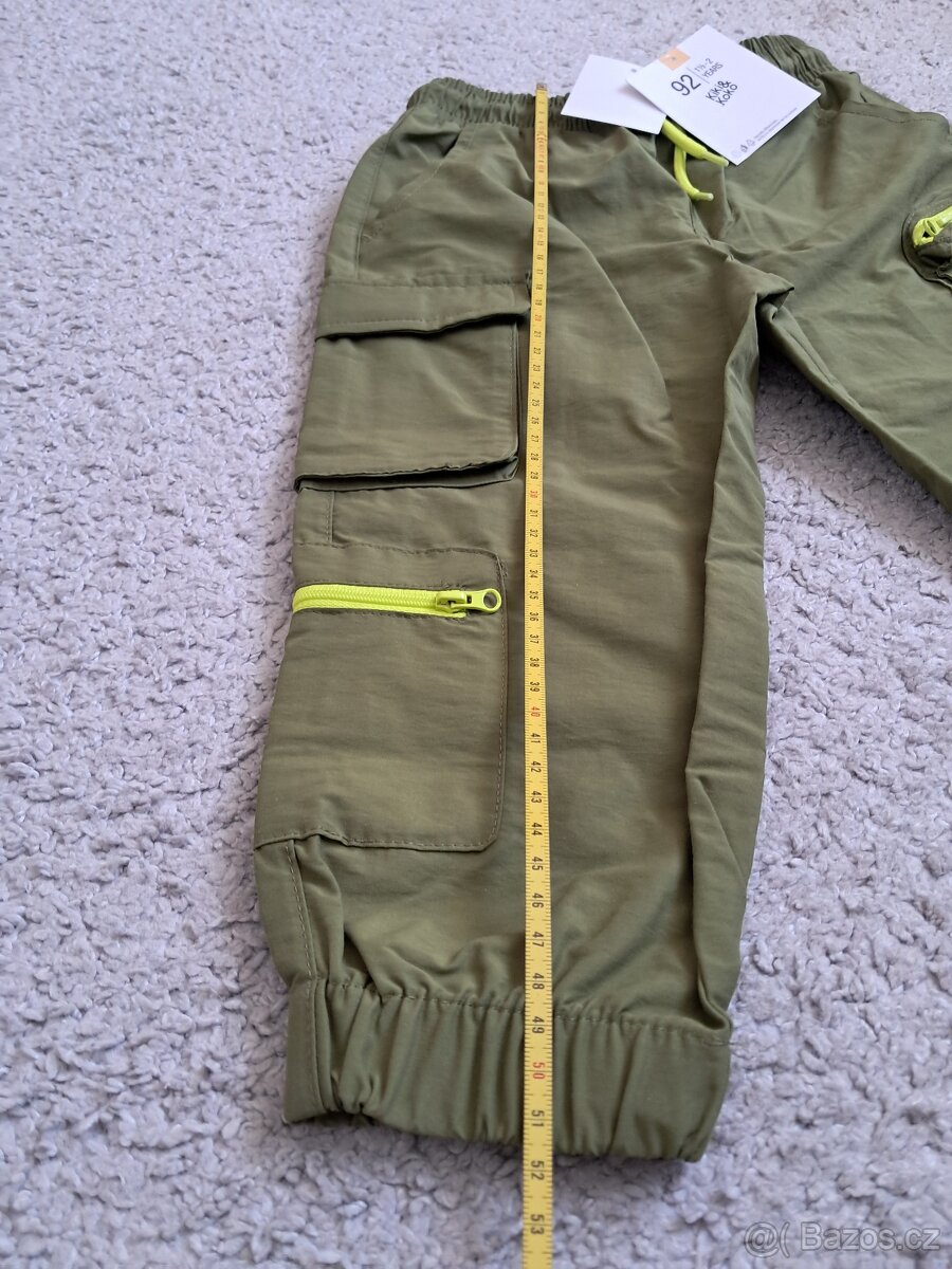 Kalhoty, šusťáky na ven, vel. 92, nové - 3