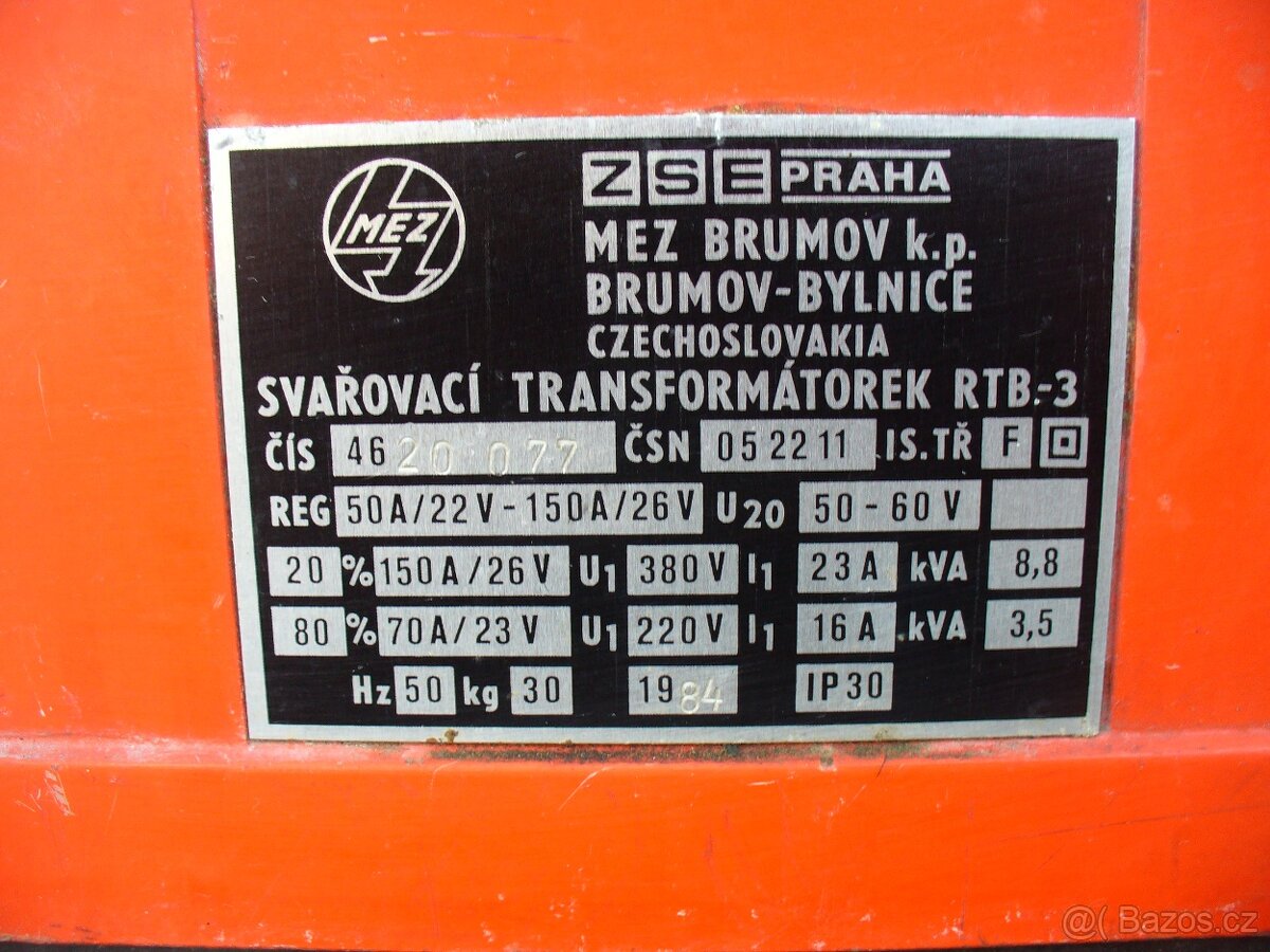Svářecí trafo RTB3 - 3