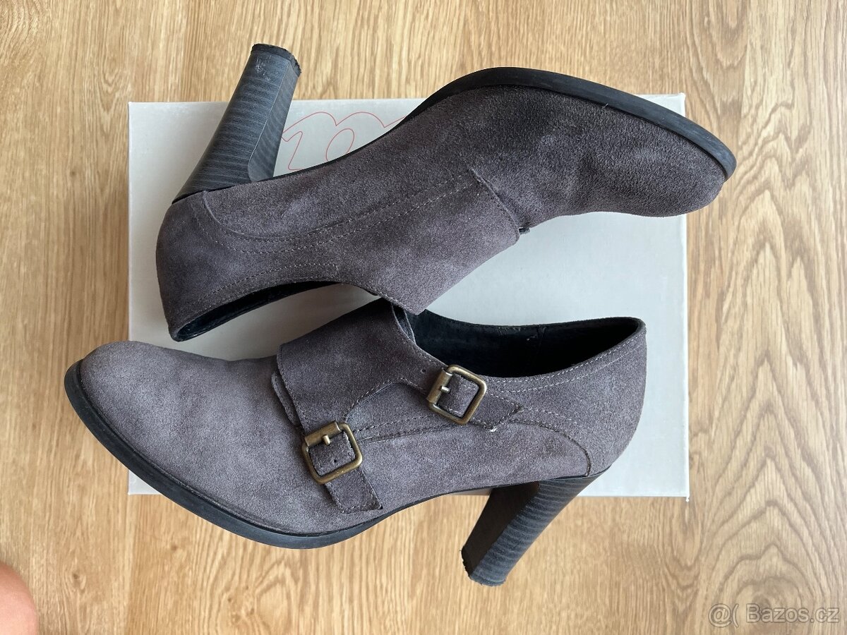 Semišové polobotky vel. 40 - 3