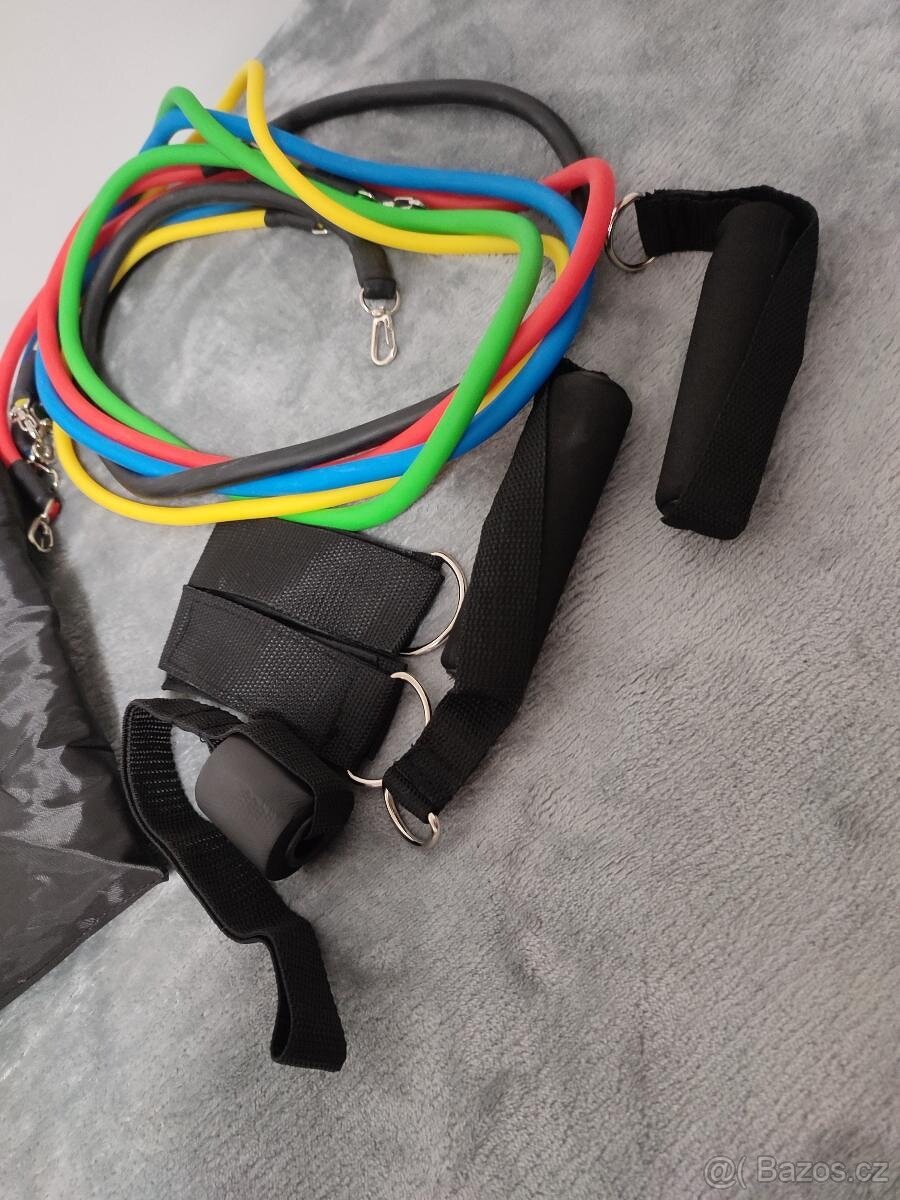 Sada 5 kusů posilovacích gumových expandérů - 3