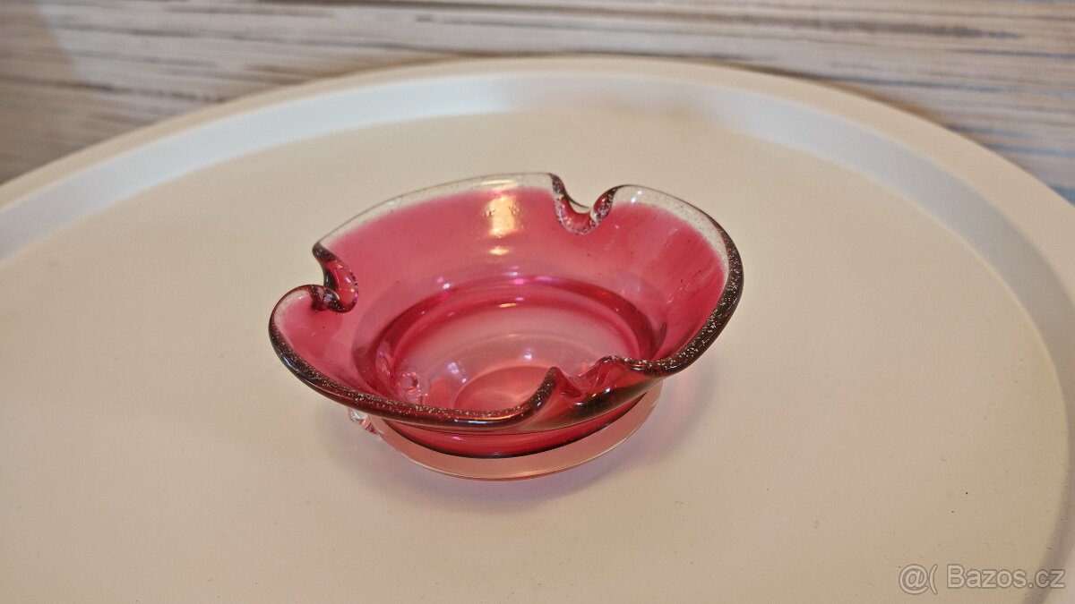 Popelník hutní sklo Jaroslav Taraba Lednické rovné - 3