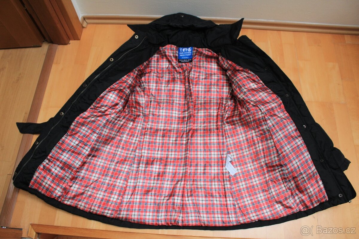 KRÁSNÝ DÁMSKÝ PÉŘOVÝ KABÁT zn. ZARA vel. M - 3
