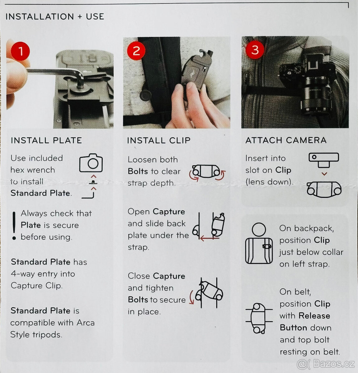 Držák Peak Design Capture Camera Clip (v3) černý - 3