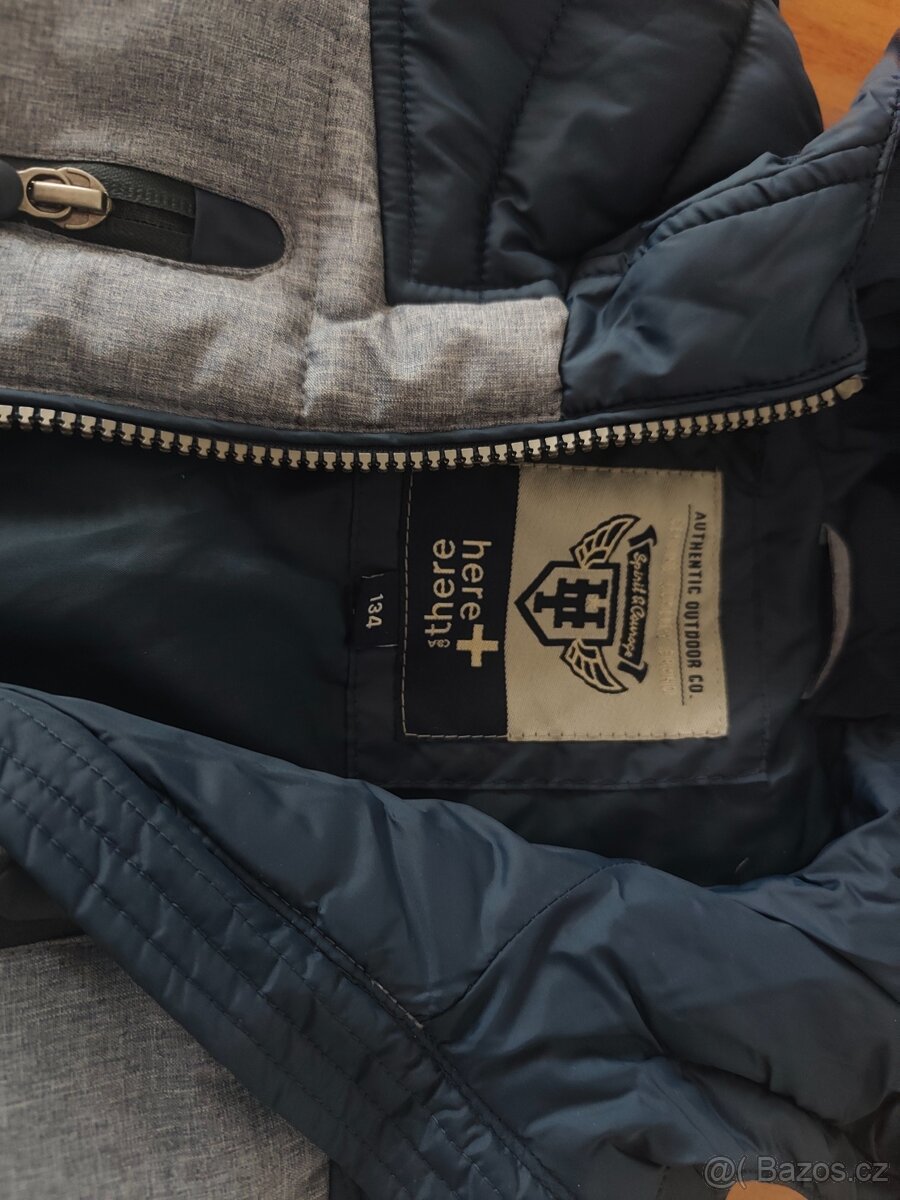 Zimní bunda vyteplená 134 8-9let nová - 3