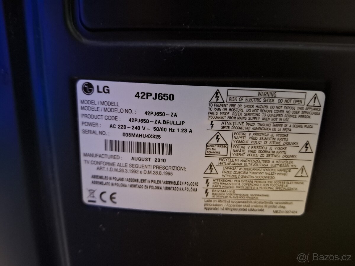 Televize LG 42PJ650 - 3