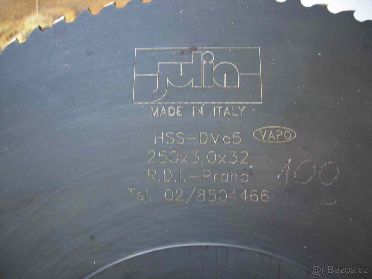 Pilový kotouč dělicí pr. 250x2x32mm, 100zC, HSSDMo5, vapor. - 3