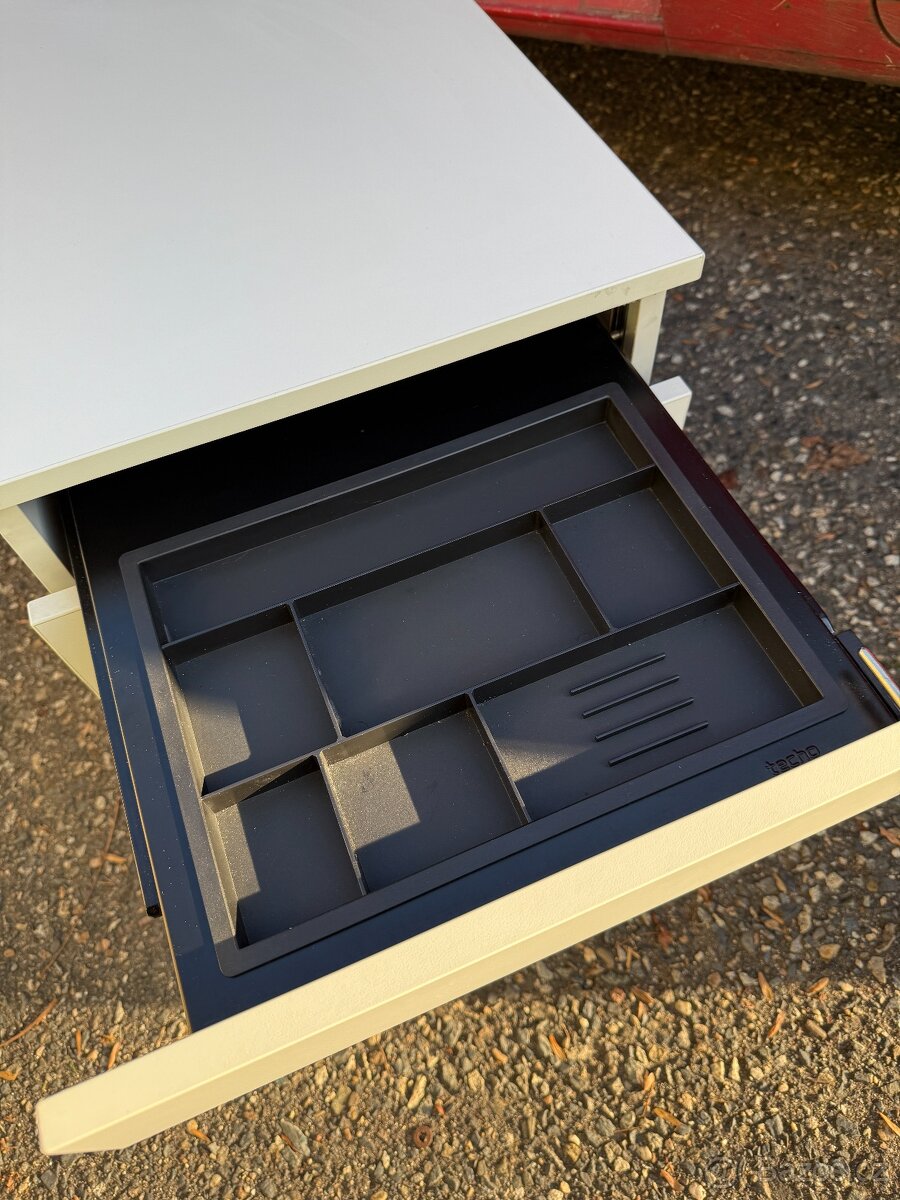 Mobilní kontejner Techno se 4 zásuvkami - bílý - 3