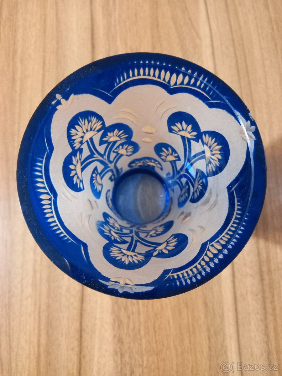 Váza - kobaltové sklo - 3