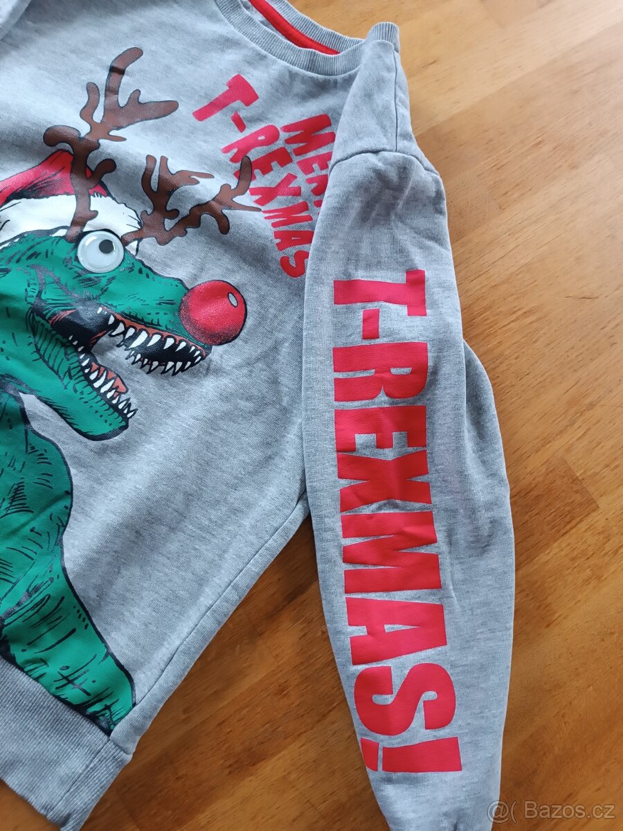 Vánoční mikina vel.146 - 3