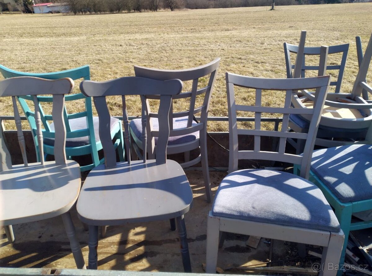 staré židle, skříňka, výlezák - 3