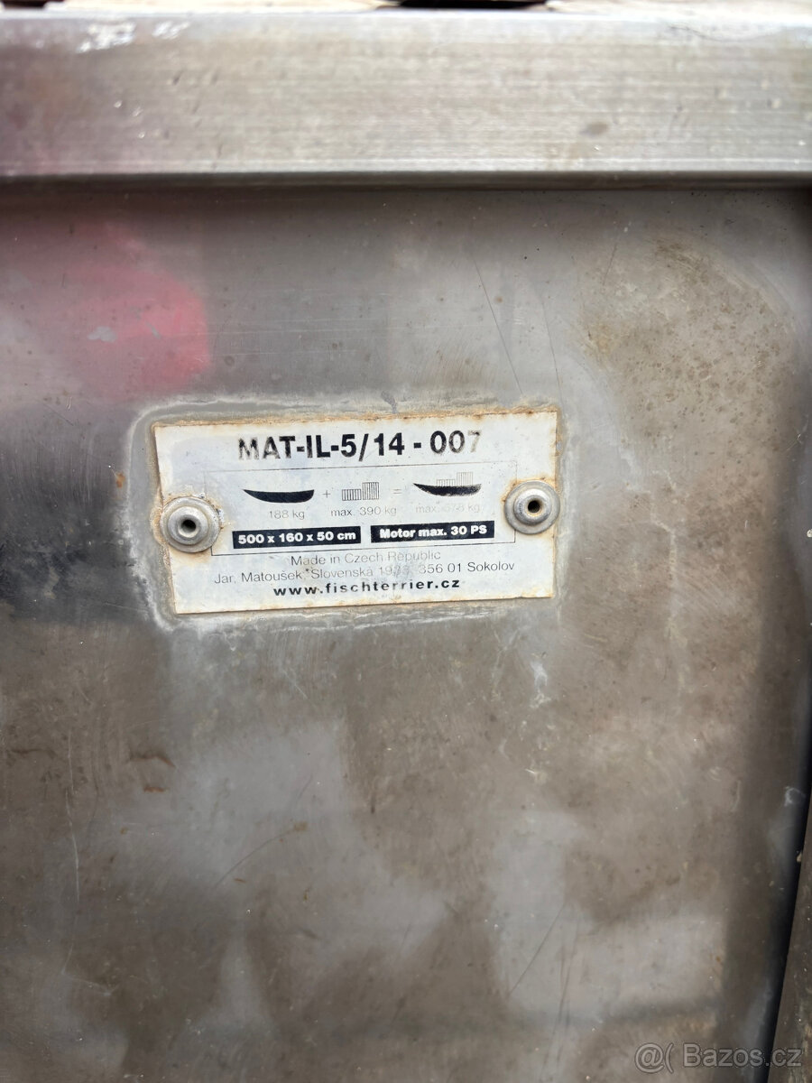 Nerezová rybářská loď 5x1,6 - 3