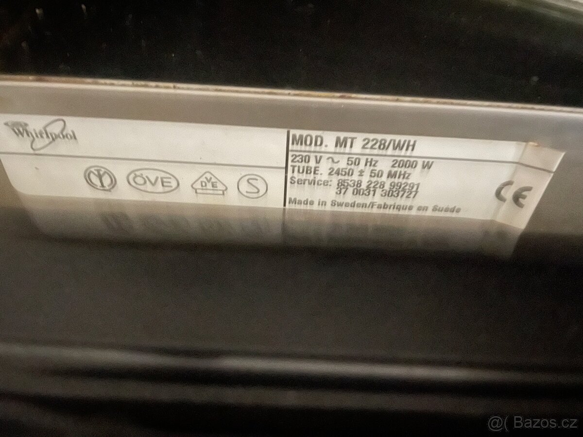 Mikrovlnná trouba WHIRLPOOL - MT 228 WH - 3