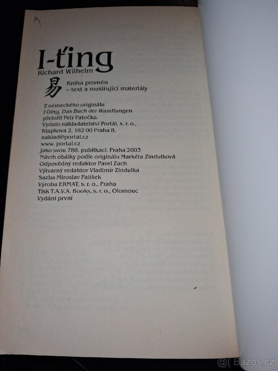 I-ťing - Kniha proměn - 3