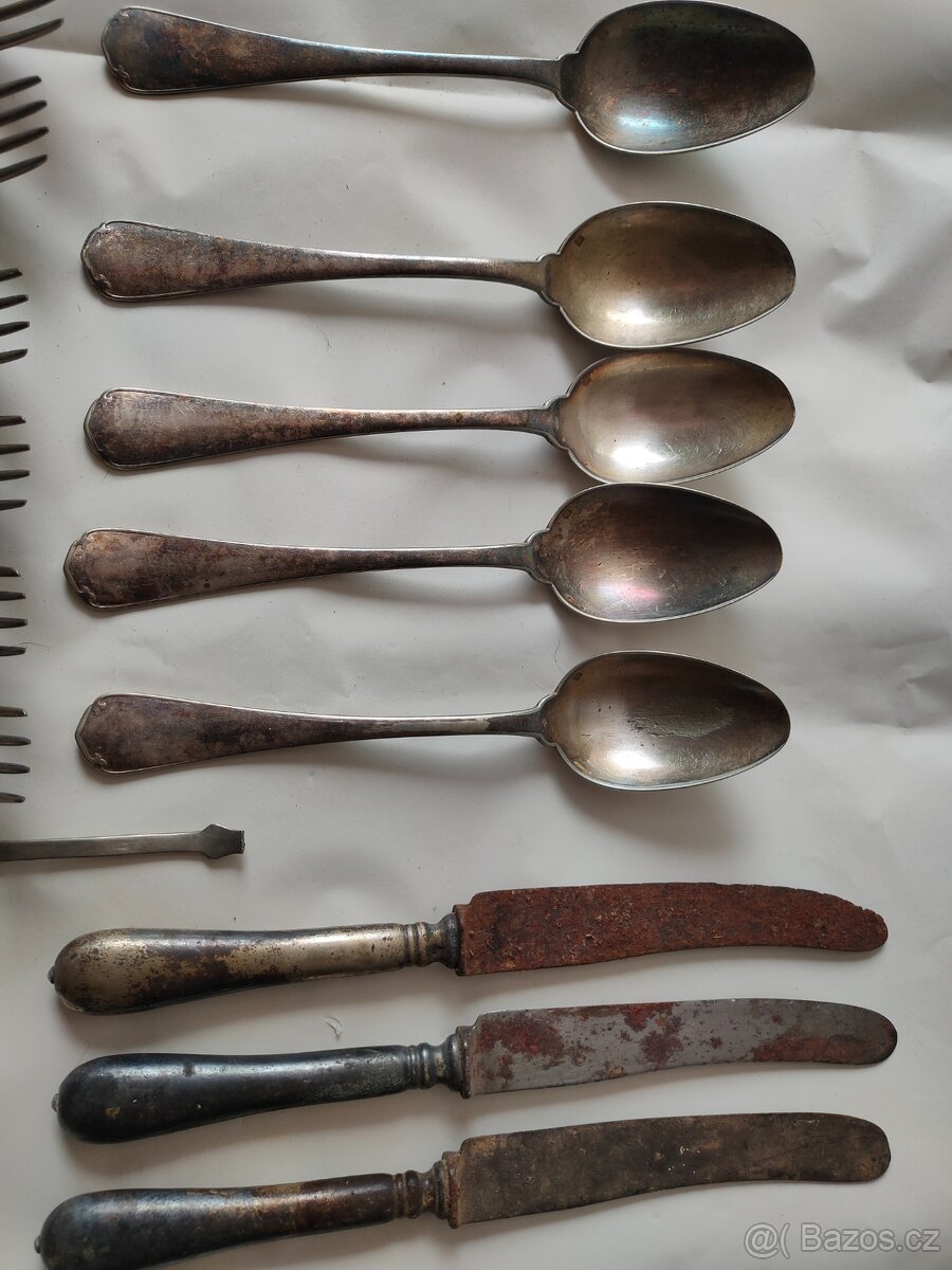 Postříbřené příbory - 3