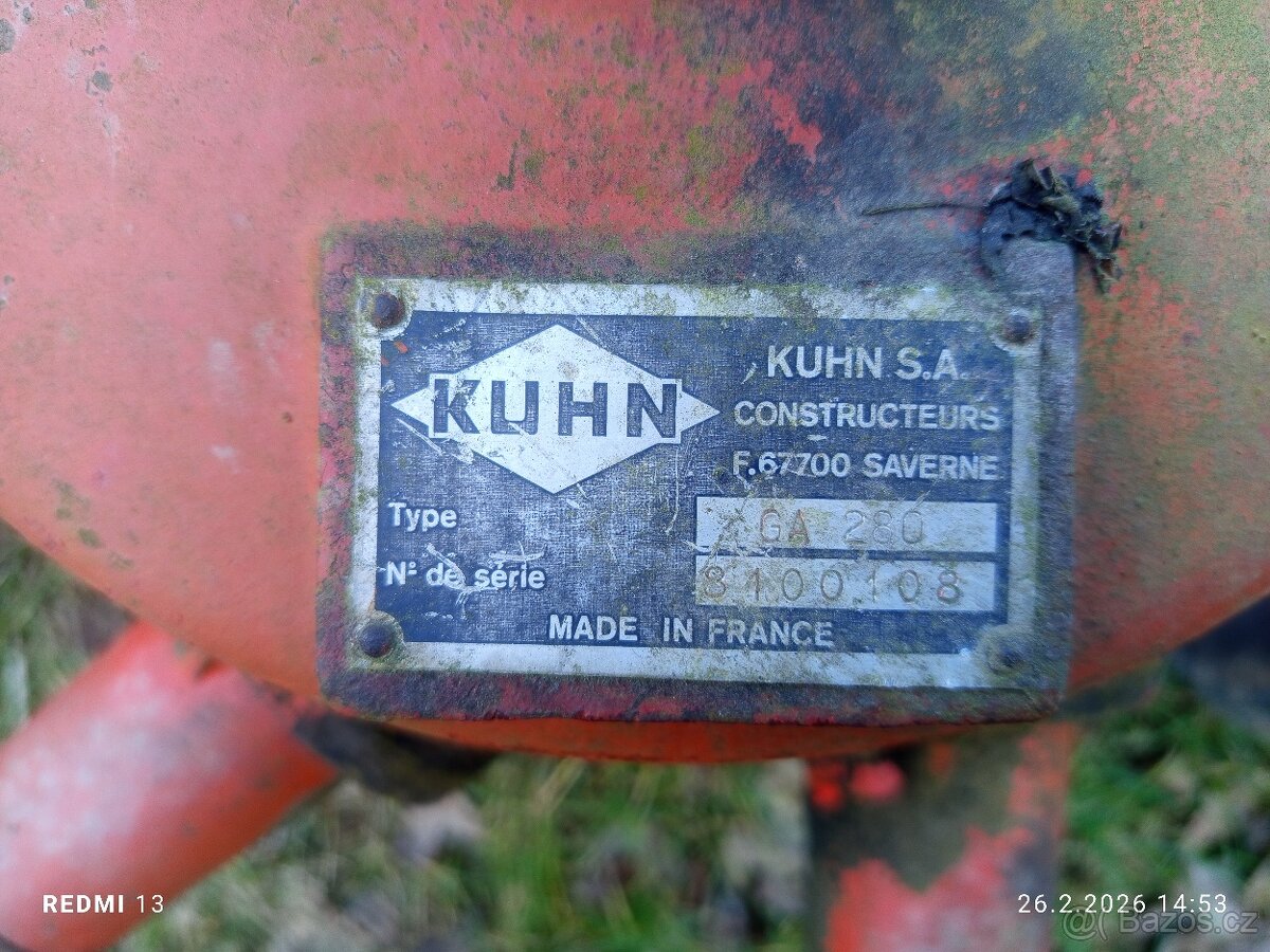 Prodám shrnovač píce Kuhn GA 280 - 3