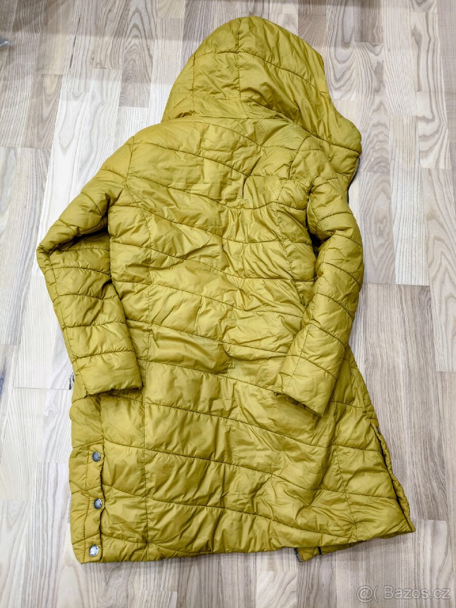 Hořčicový zimní kabát Alpine Pro - 3