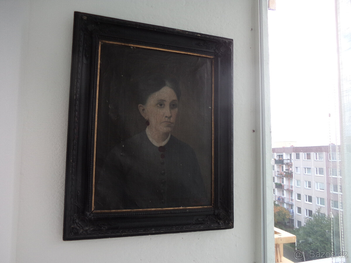 Starožitný obraz-portrét - 3