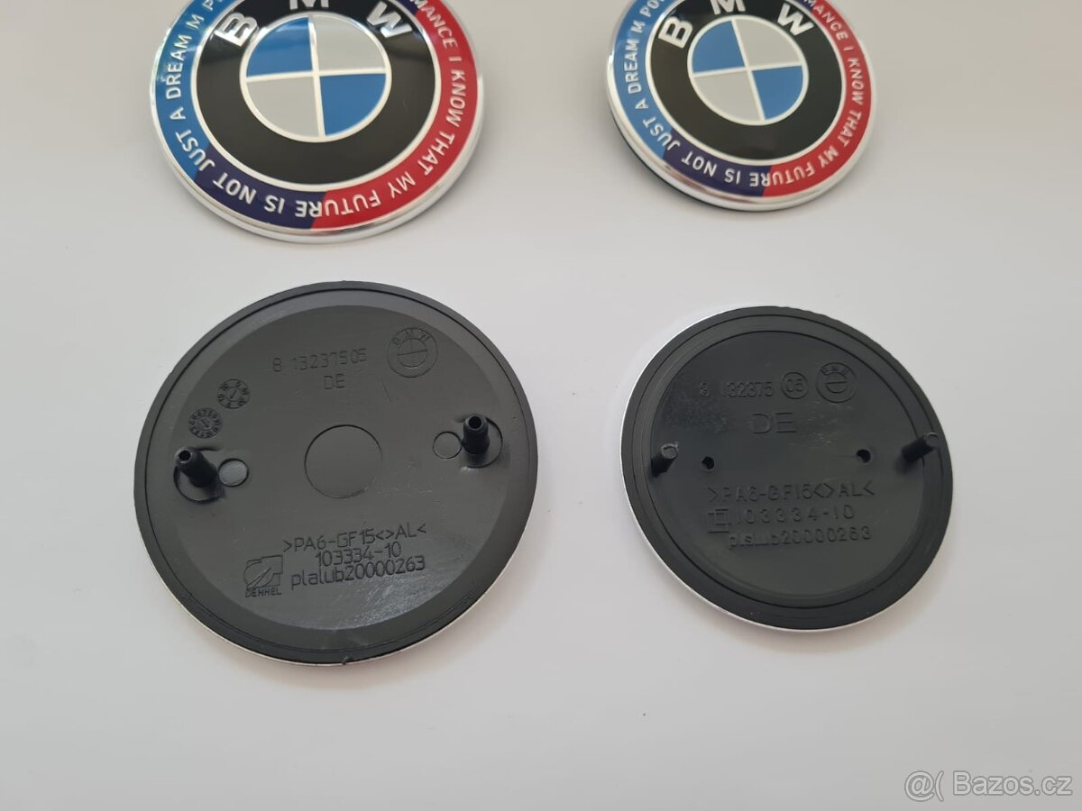 Predný znak na kapotu a zadný znak na kufor pre BMW - 3