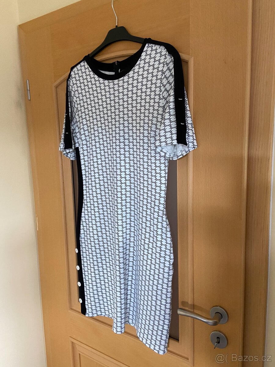 Krásné značkové bílo-černé šaty MAGENTA -vel. M - 3