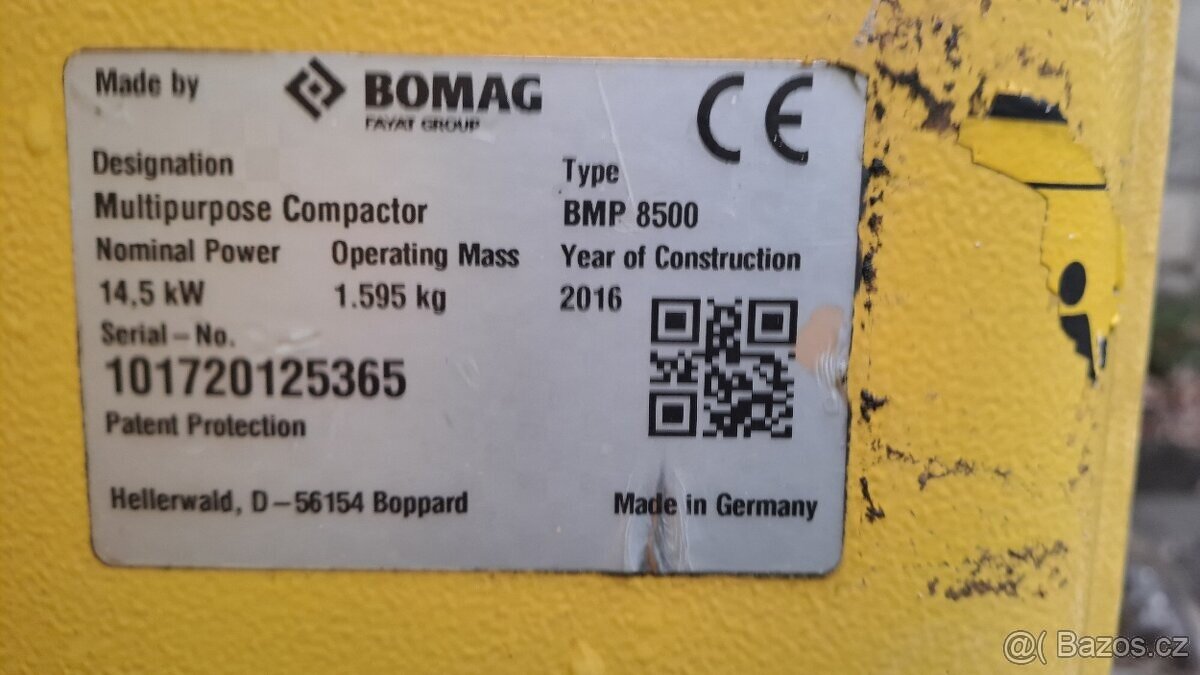 JEŽKOVÝ VÁLEC BOMAG BMP 8500 - 2016 - 3