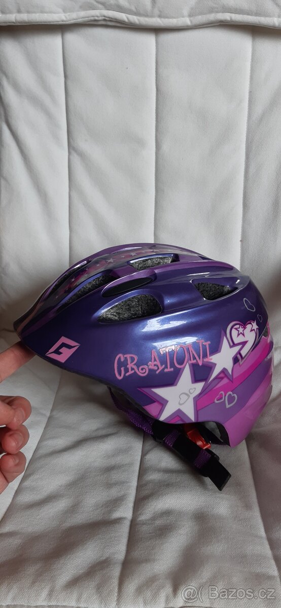 Detska prilba na kolo Cratoni vel.49-53cm s blikackou - 3
