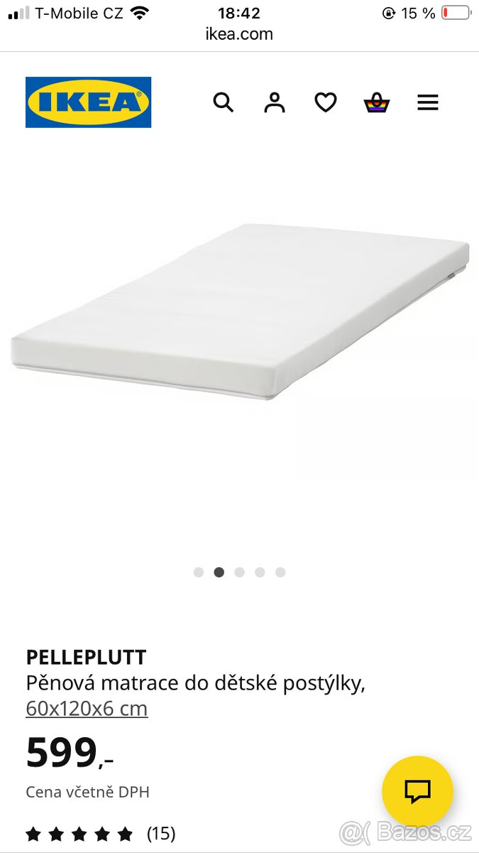 Dětská postýlka s matrací IKEA - 3