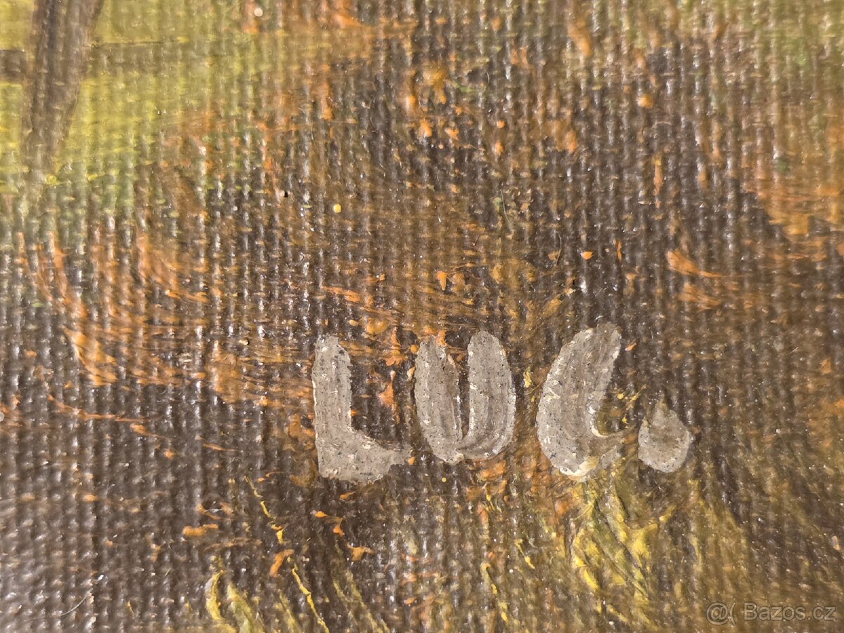 Starý obraz, vesnický motiv - 3