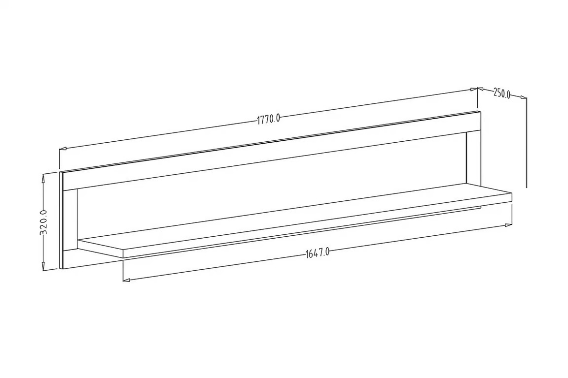 Závěsná police / polička na stěnu Evora 02 - NOVÁ - 3