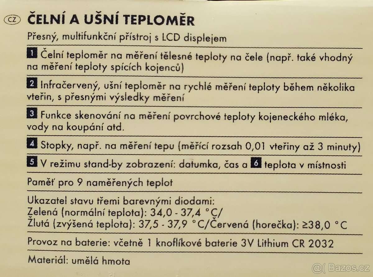 Čelní a ušní teploměr - 3