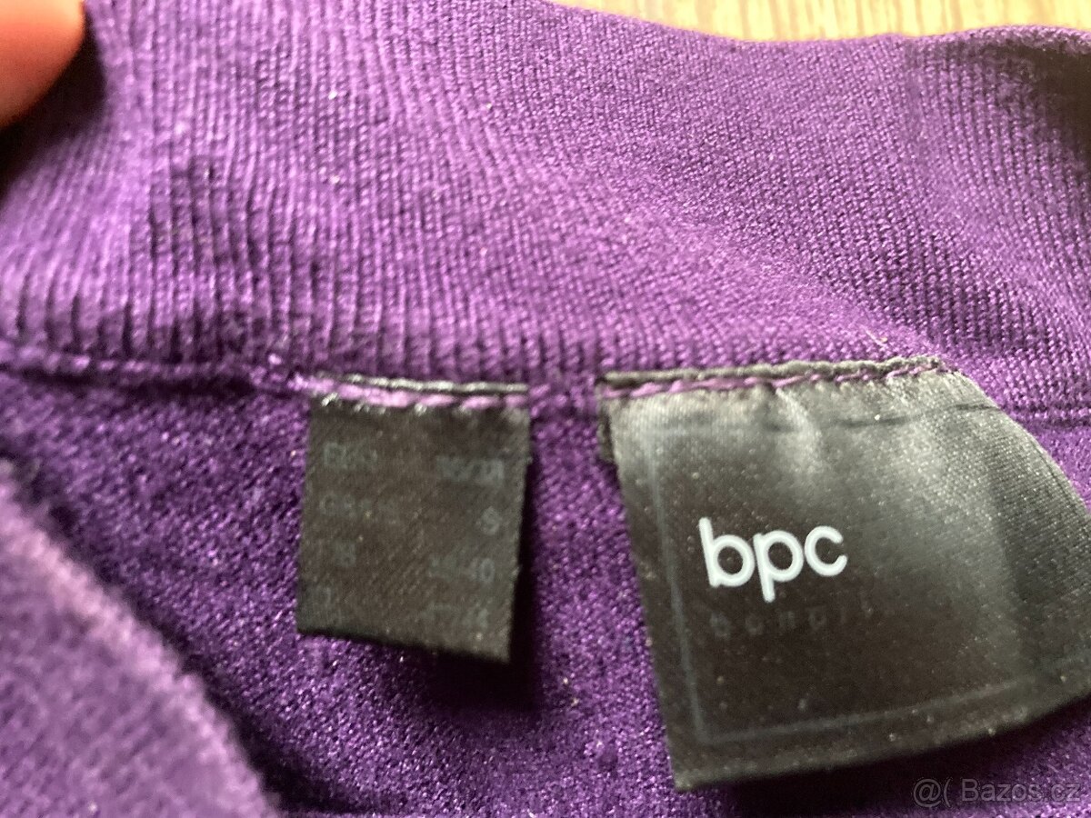 Fialové podzimní šaty z viskózy (vel. 40/42) - 3