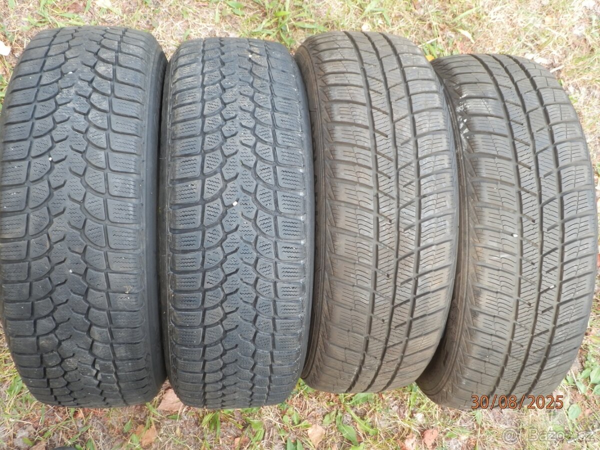 4xZimní gumy 2xBARUM 2xFIRSTSTOP 185/60 R14 4x7MM - 3