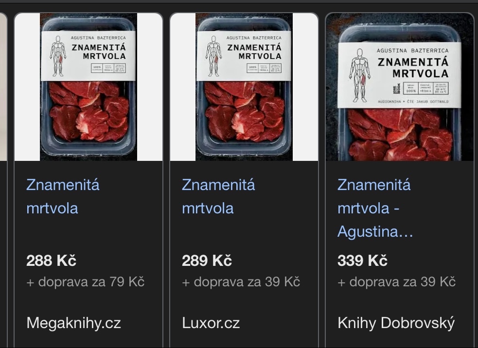 Prodám novou knihu Znamenitá mrtvola Agustina Bazterrica - 3