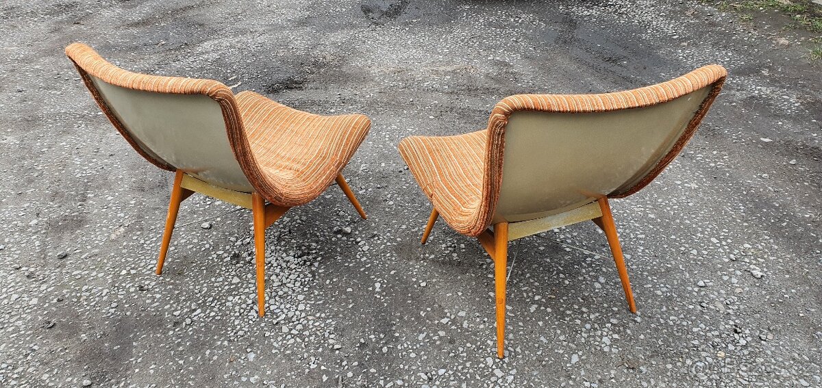 Párové skořepinové křesla od Miroslava Navrátila - 3