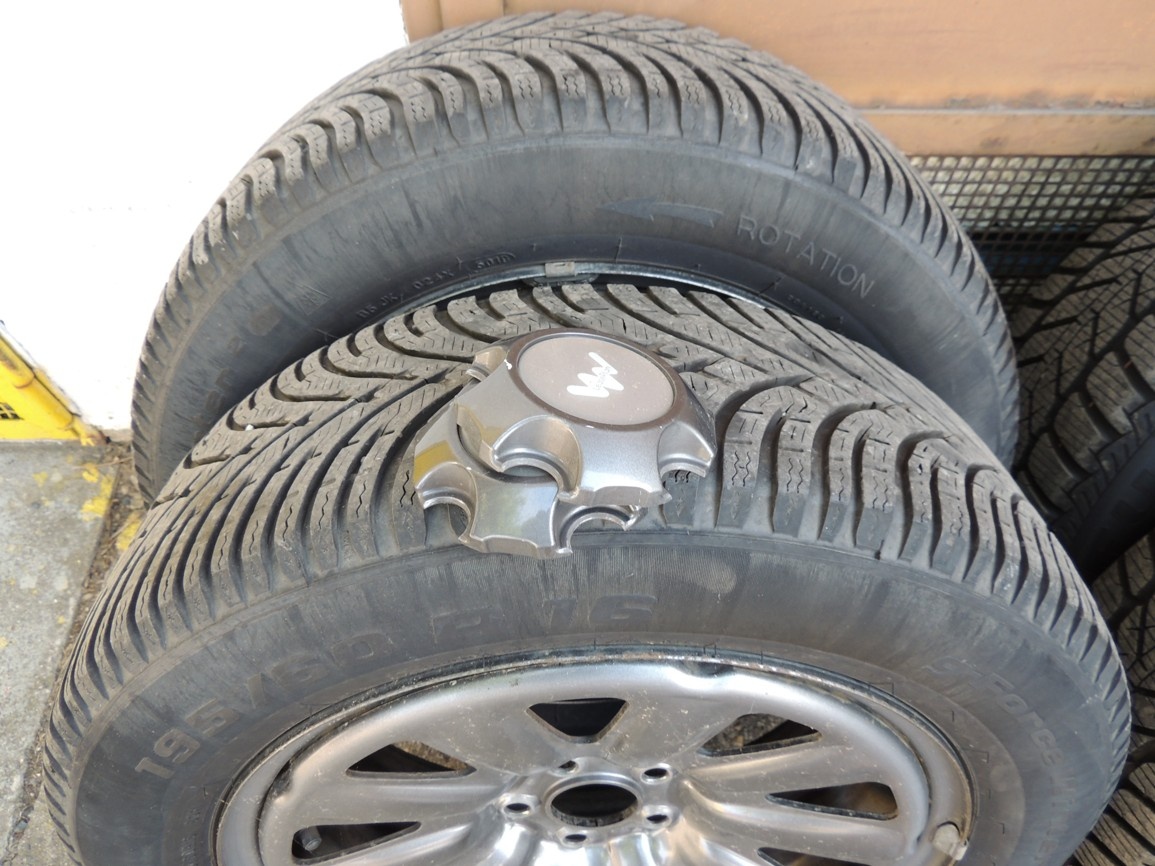 4ks plechových disků Škoda Scala+zimní pneu 195/60/16 - 3