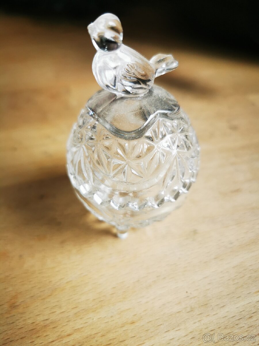 Skleněná ozdobná dóza - 3