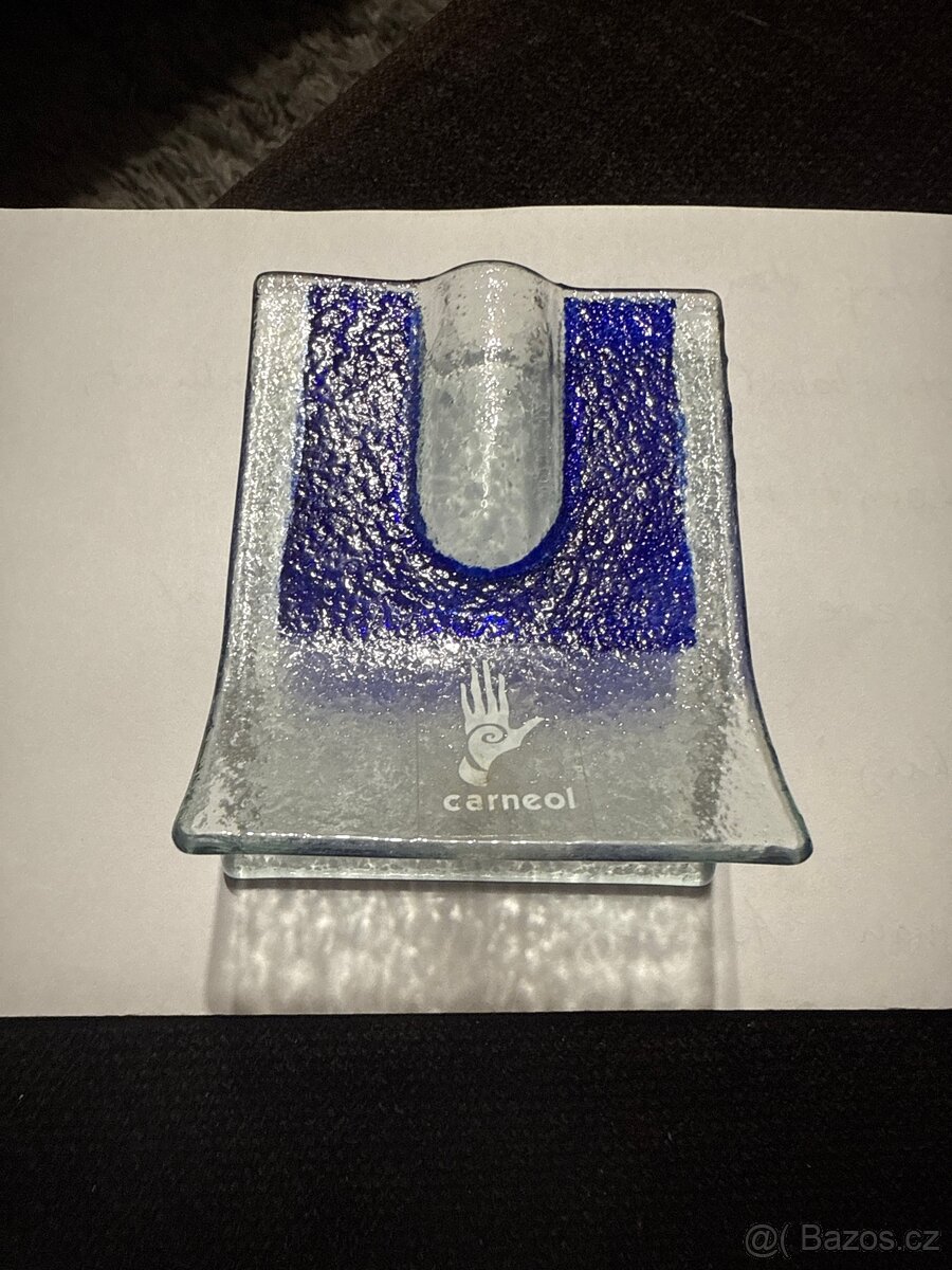 Svícen skleněný, výška 10 cm, šířka 8 cm - 3