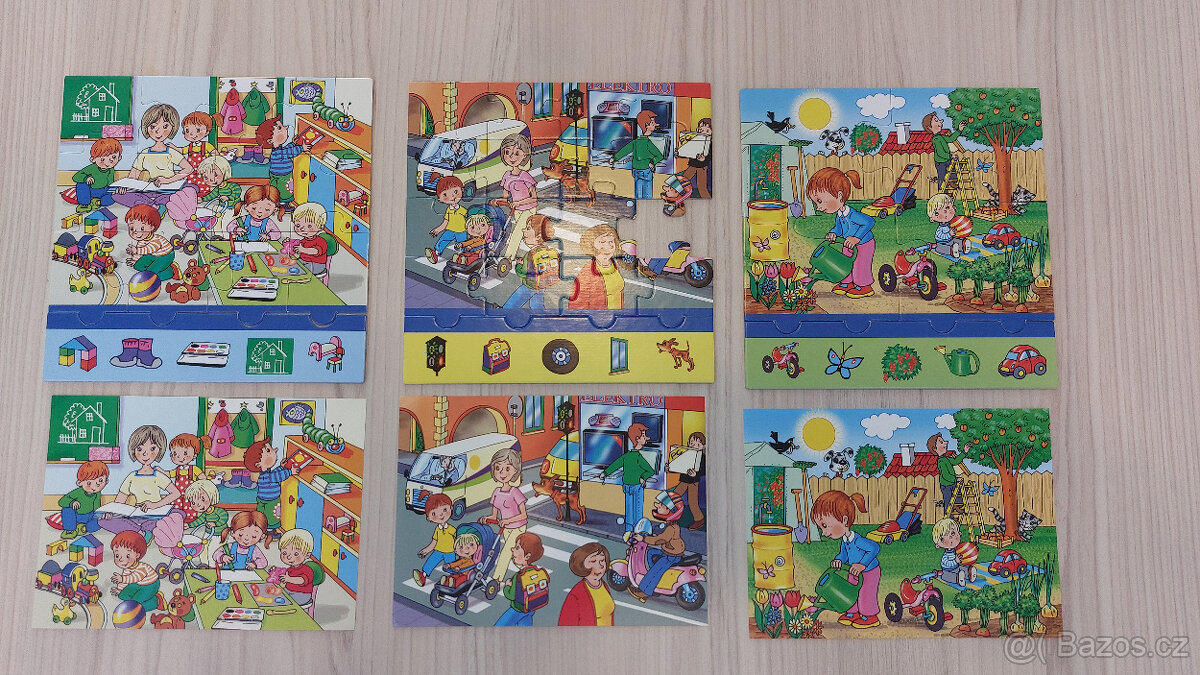 Puzzle soubor 3+3 - 3