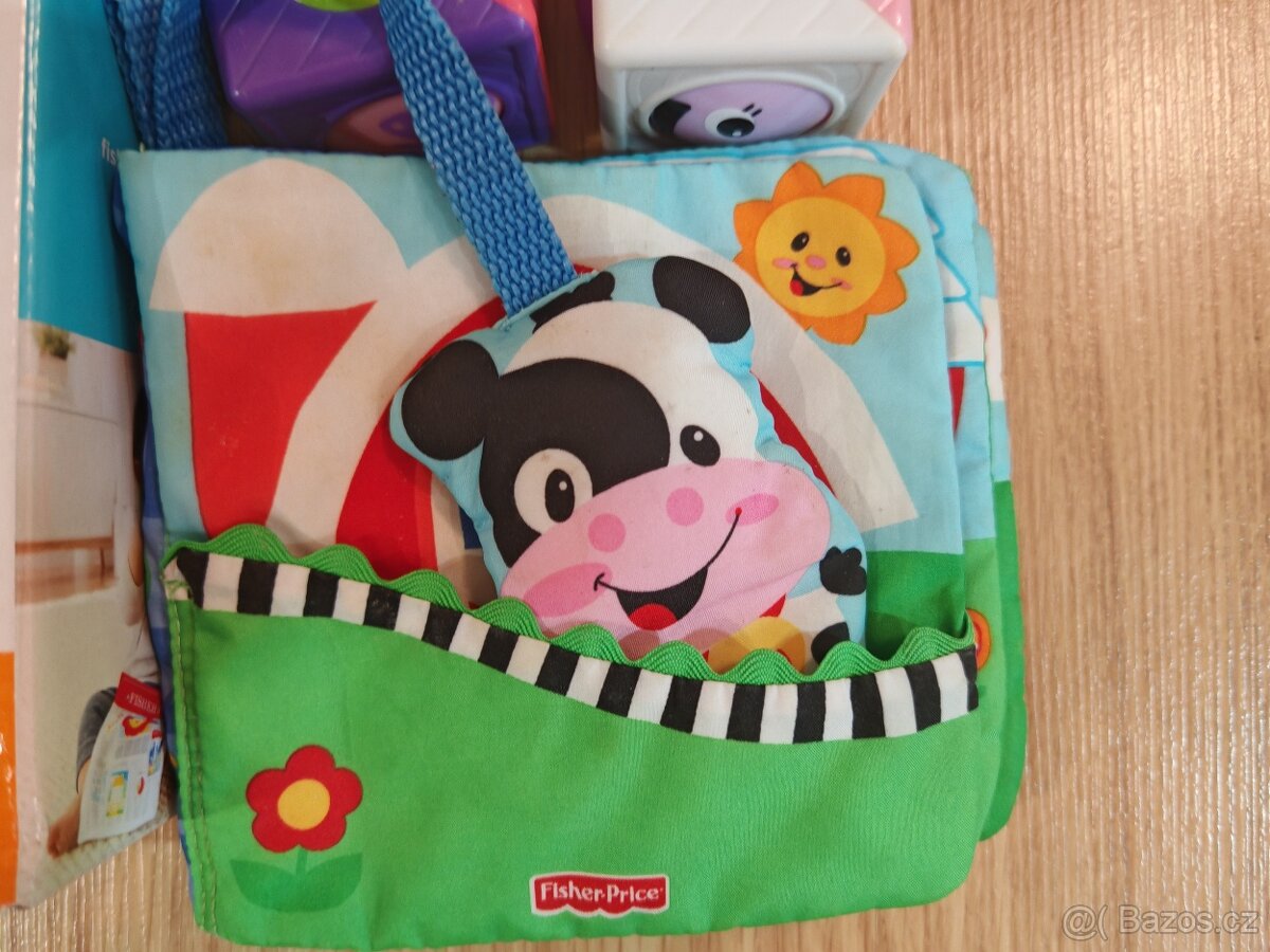 fisher price šnek, pejsek, kostky, snídaňový set, lamaze páv - 3