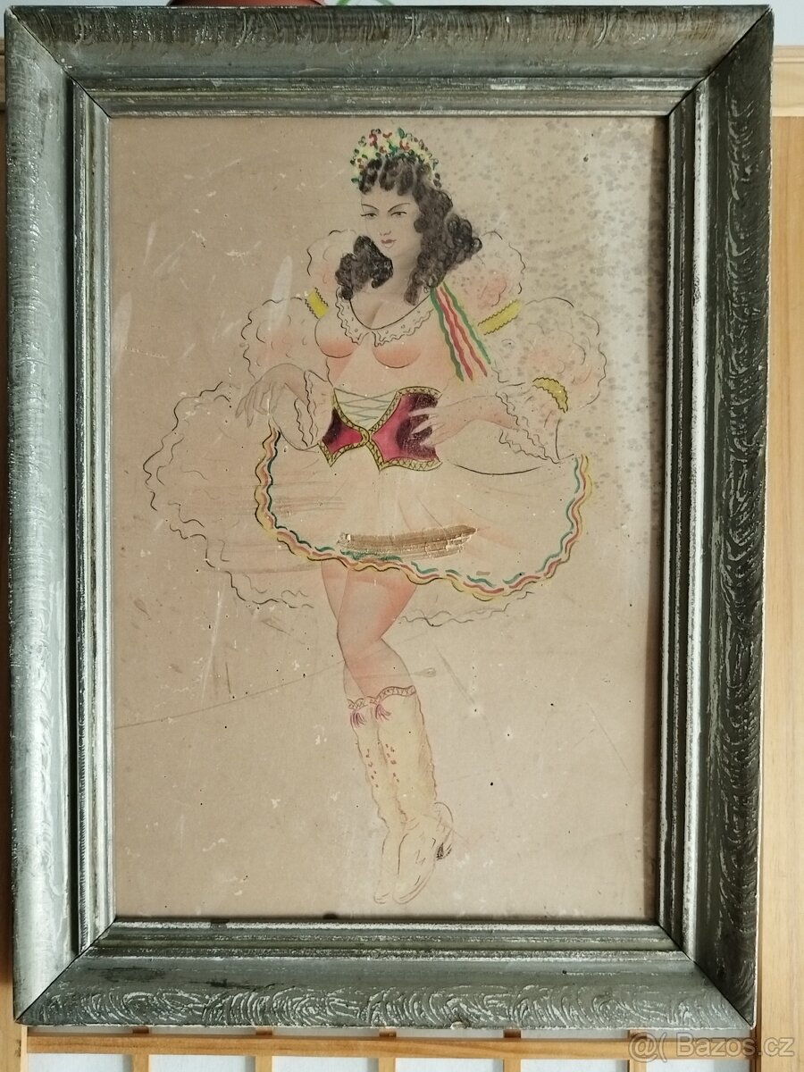 obraz TANEČNICE, sign. Jaroslav Štika - 3