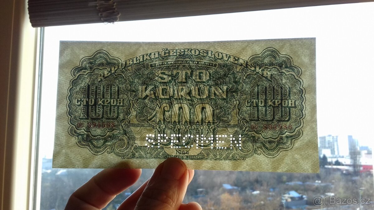 Bankovka - Korunová poukázka ČSR (1944) - 3