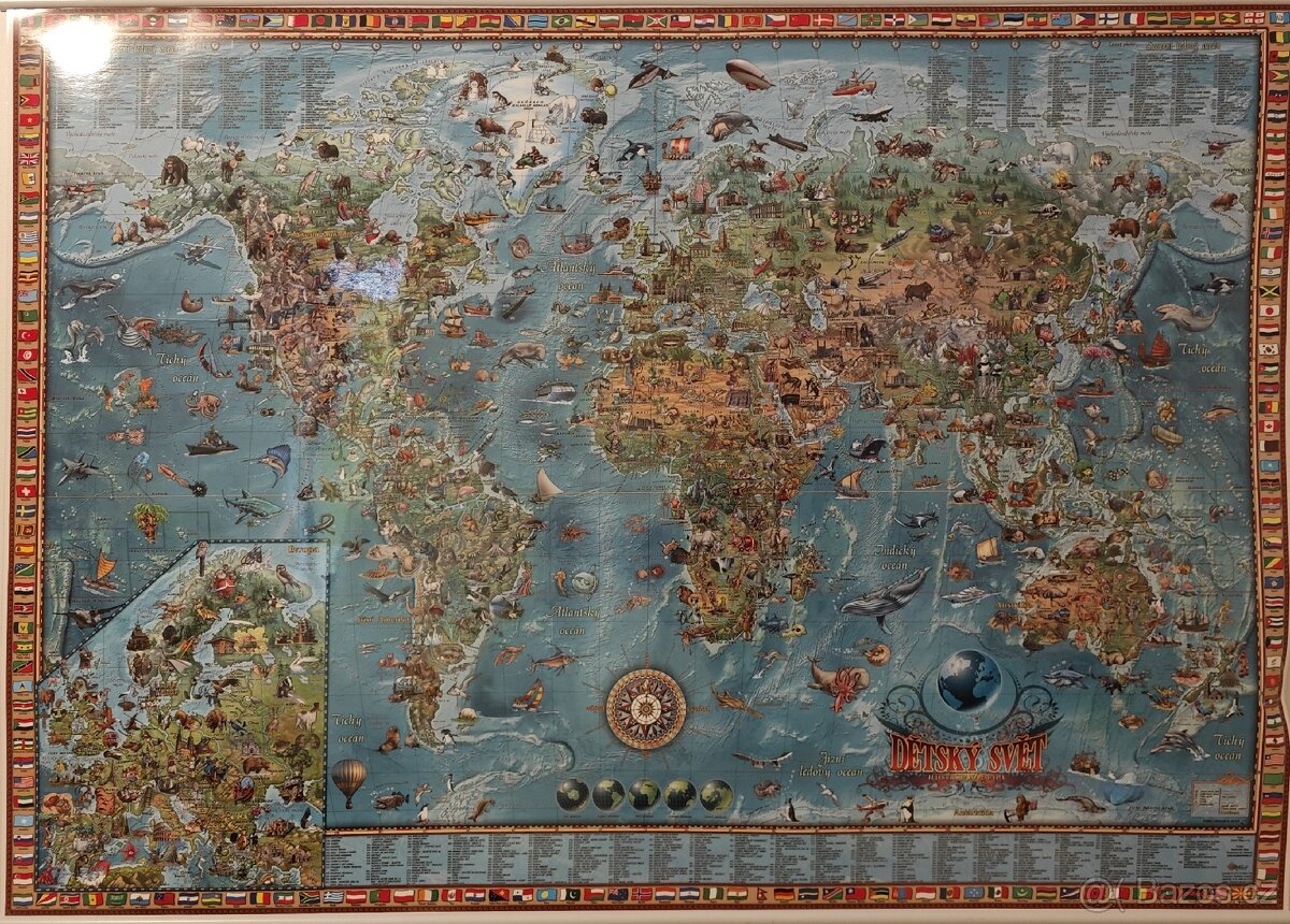 Nástěnná mapa světa - 3
