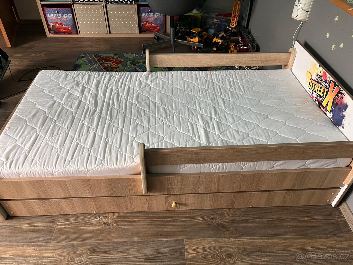NOVÁ dětská postel Max Disney auta 180x90 se šuplíkem - 3