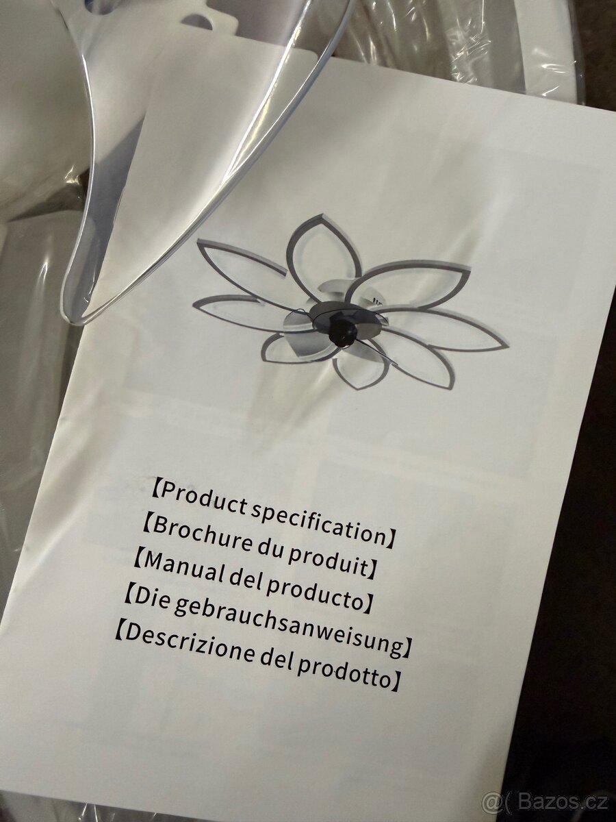 LUSTR BÍLI LED STROPNÍ VENTILÁTOR - 3