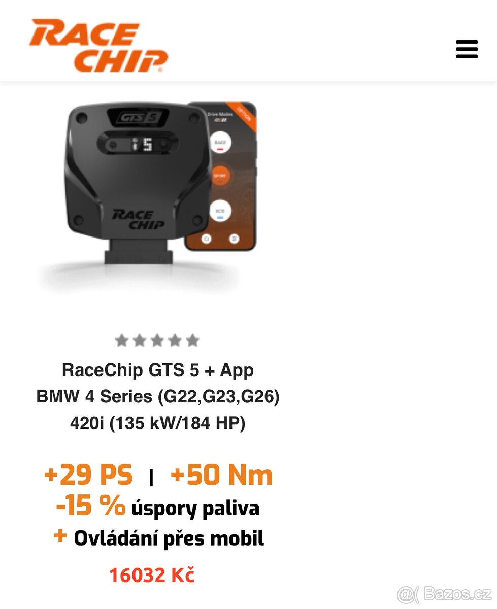 Racechip GTS 5 pro BMW 420i, v záruce - 3
