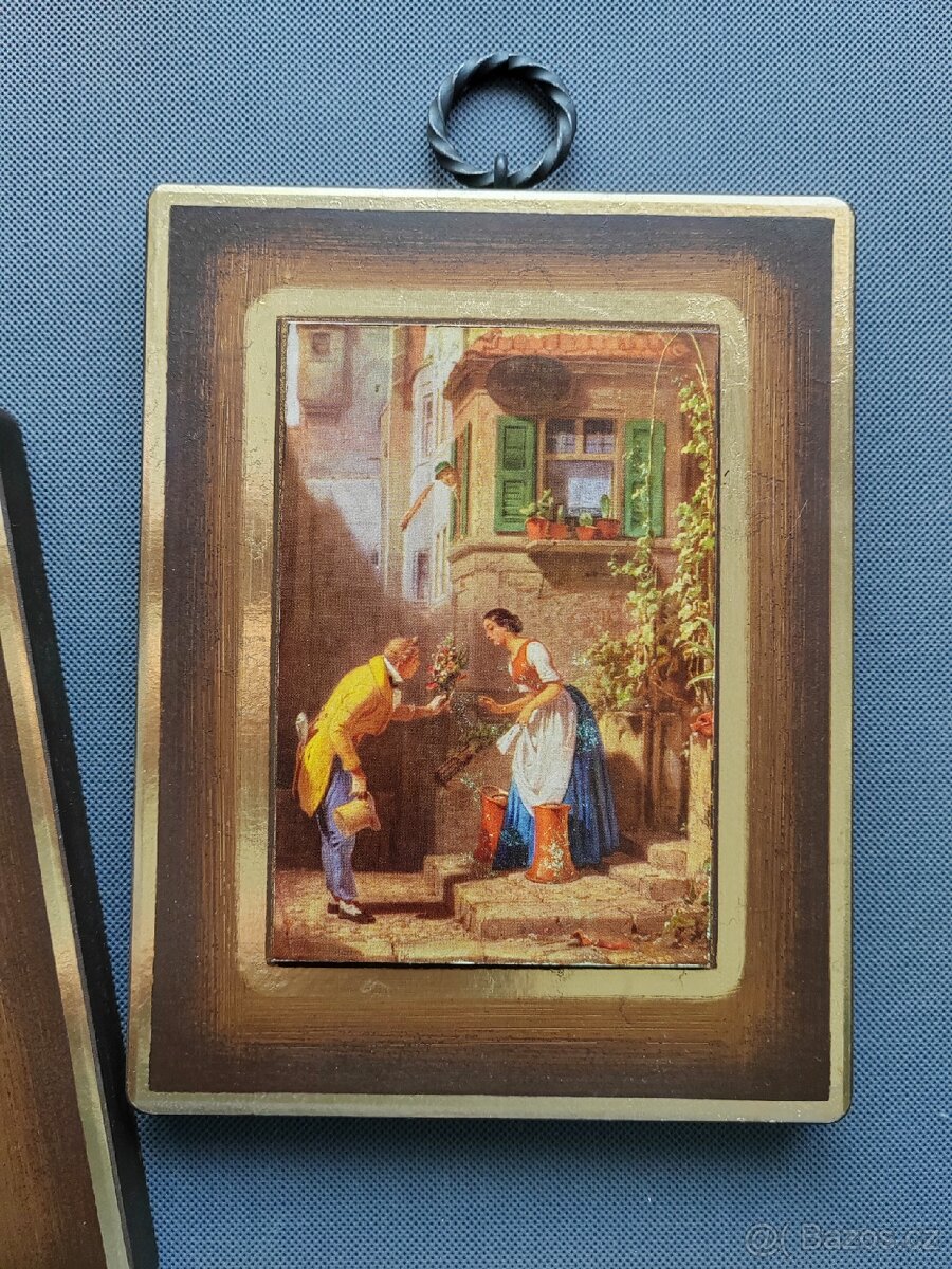 Sběratelský vintage kopie obrazu Karela Spitzwega - 3