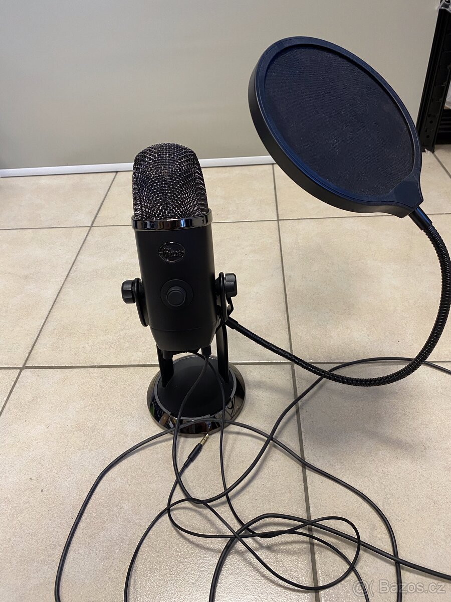 Mikrofon Blue Yeti Blackout + pop filtr | TOP stav - 3