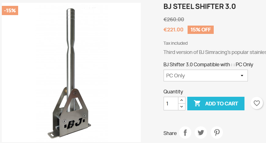 USB Sekvenční řadící páka BJ simracing - 3