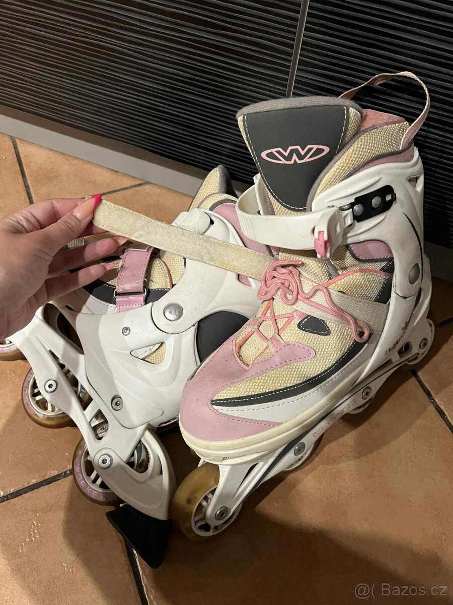 Kolečkové dámské brusle - posuvné vel. 40 41 42 43 - 3